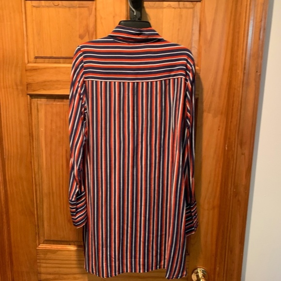 Zara Striped Long Sleeve Button Front Shirt XS - Picture 4 of 6